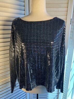 ISLE Metallic mirrored Dress Shirt long sleeve